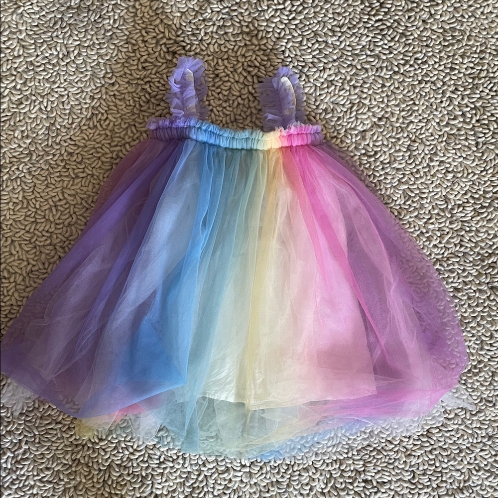Lola + The Boys Rainbow Tulle Dress